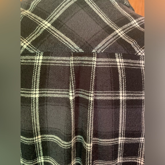 Woolrich Flannel Gray Plaid Button Down Long Sleeve Shirt Size L - Picture 5 of 11